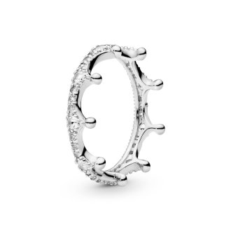 Clear Sparkling Crown Ring