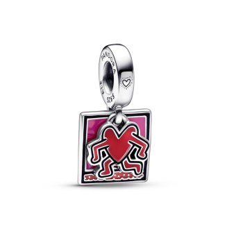 Viseći dvostruki privjesak  Keith Haring™ x Pandora Hodajuće srce